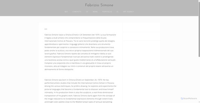 Security scan screenshot of https://fabriziosimone.com