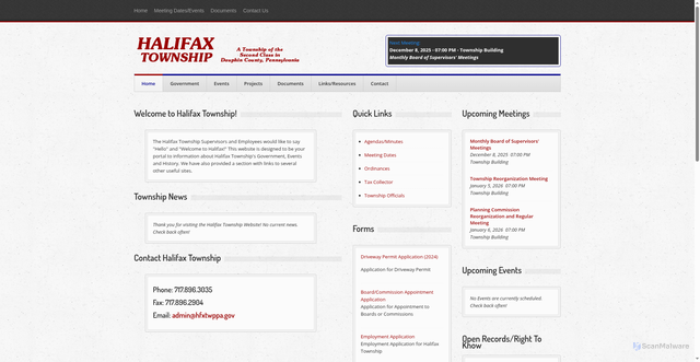 Security scan screenshot of https://hfxtwppa.gov/
