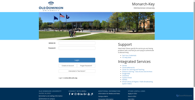 Security scan screenshot of https://evms.idm.oclc.org