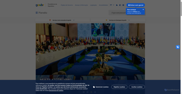 Security scan screenshot of https://www.gov.br/planalto/pt-br