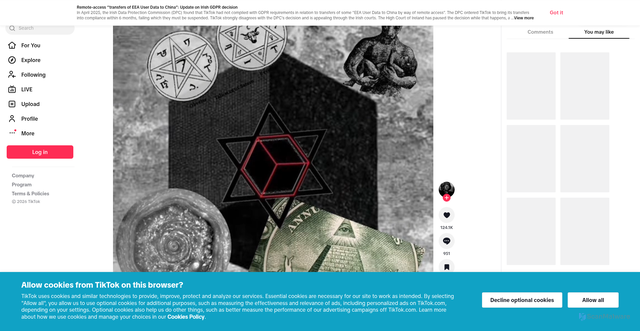 Security scan screenshot of https://vt.tiktok.com/ZS9c687pa/