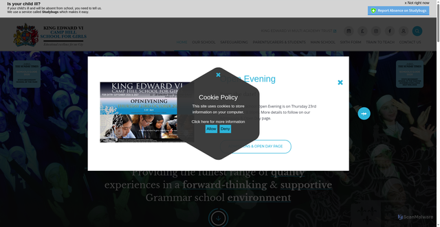 Security scan screenshot of https://www.kechg.org.uk/