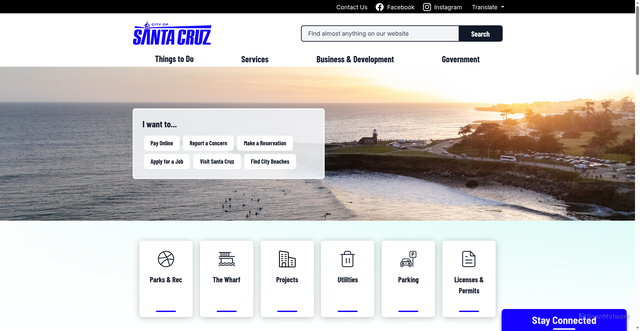 Security scan screenshot of https://www.santacruzca.gov/