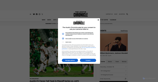Security scan screenshot of https://www.austinchronicle.com/