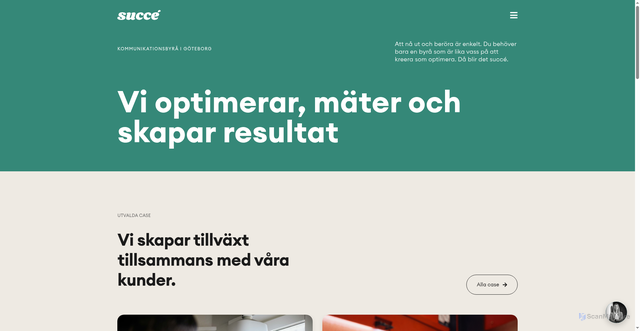 Security scan screenshot of https://succekommunikation.se