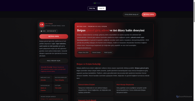 Security scan screenshot of https://tr-pasdresionline-xyz.pages.dev/