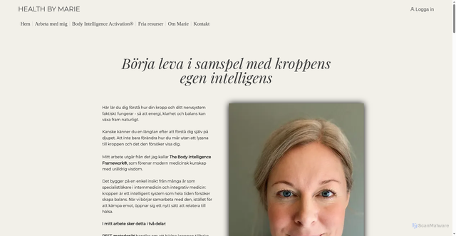 Security scan screenshot of https://healthbymarie.se