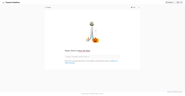 Security scan screenshot of http://onedrive26.pages.dev/
