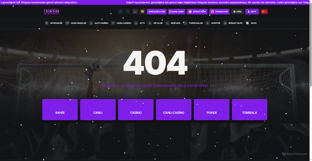 Security scan screenshot of https://casinoewa695.casino/slotgames?opengame=$%7Bgame.game_name%7D