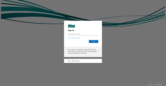 Security scan screenshot of https://weightmans.auditcomply.com