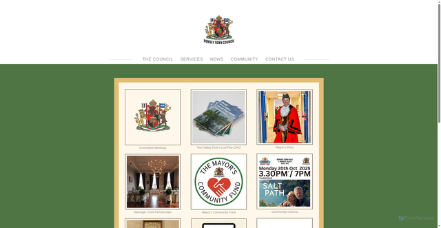 Security scan screenshot of https://www.romsey-tc.gov.uk/