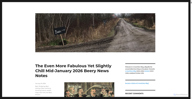 Security scan screenshot of https://abetterbeerblog427.com/