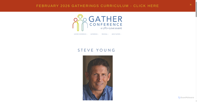 Security scan screenshot of https://www.gather-conference.com/steve-young-bio