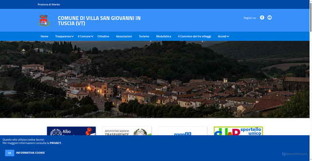 Security scan screenshot of https://www.comune.villasangiovanniintuscia.vt.it/