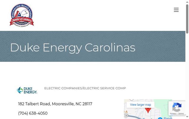 Security scan screenshot of https://business.mooresvillenc.org/list/member/duke-energy-carolinas-3923