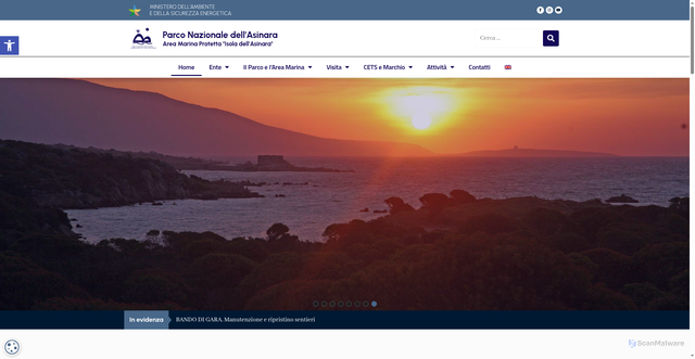 Security scan screenshot of https://www.parcoasinara.org/