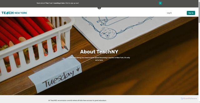 Security scan screenshot of https://newyork.teach.org/about