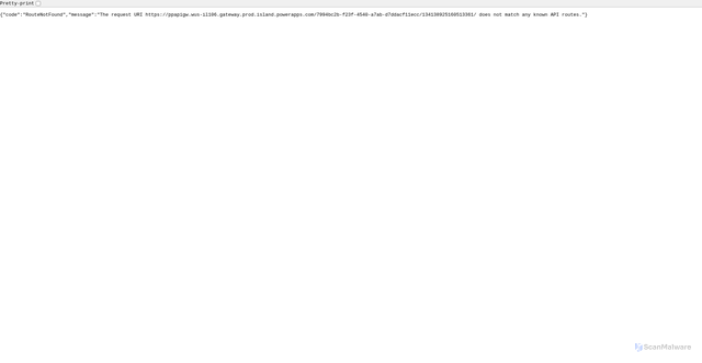 Security scan screenshot of https://ppapigw.wus-il106.gateway.prod.island.powerapps.com