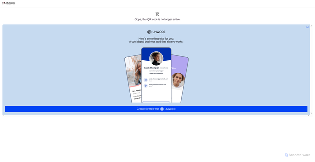 Security scan screenshot of https://qr-codes.io/4LZ4z5