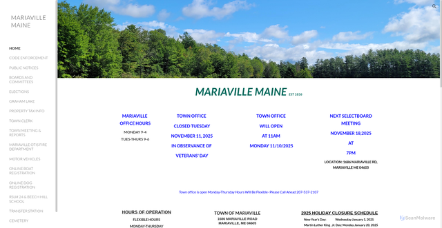 Security scan screenshot of https://www.mariavilleme.gov/