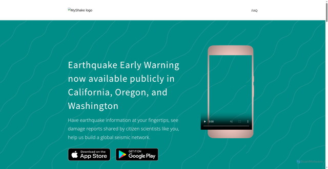 Security scan screenshot of https://myshake.berkeley.edu/