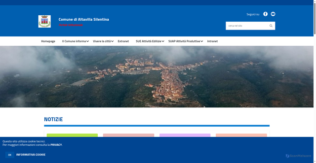Security scan screenshot of https://www.comune.altavillasilentina.sa.it/hh/index.php