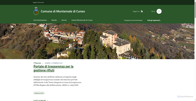 Security scan screenshot of https://www.comune.montemale.cn.it/