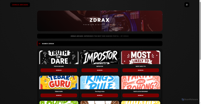 Security scan screenshot of https://zdraxxgame-quy4b9c2qb.edgeone.app/