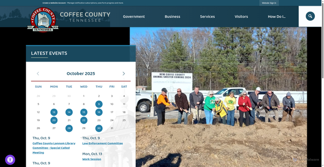Security scan screenshot of https://coffeecountytn.gov/