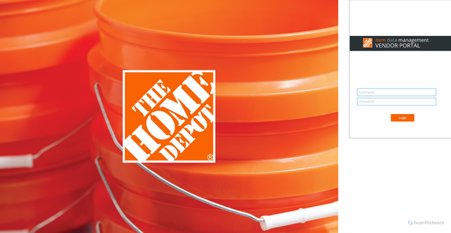 Security scan screenshot of https://idmportal.homedepot.com