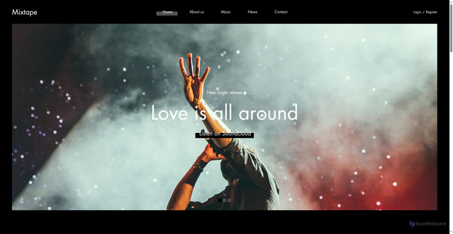 Security scan screenshot of https://elementwebsites.pages.dev/templates/mixtape