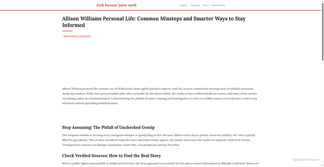 Security scan screenshot of https://duniacloudblog-dpurmyvdlpxs.edgeone.app/allison-williams-personal-life.html