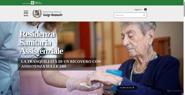 Security scan screenshot of https://www.golgiredaelli.it/