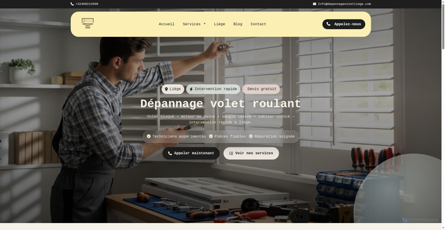 Security scan screenshot of https://depannagevoletliege.com/