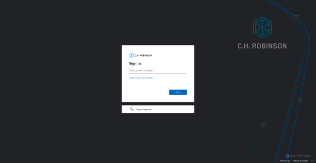 Security scan screenshot of https://chrobinson.coupahost.com