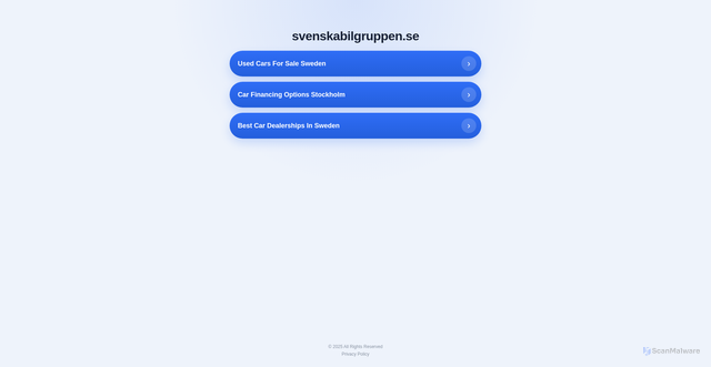 Security scan screenshot of https://svenskabilgruppen.se