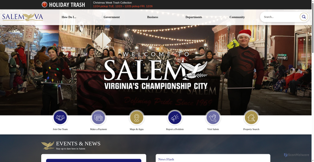 Security scan screenshot of https://salemva.gov/