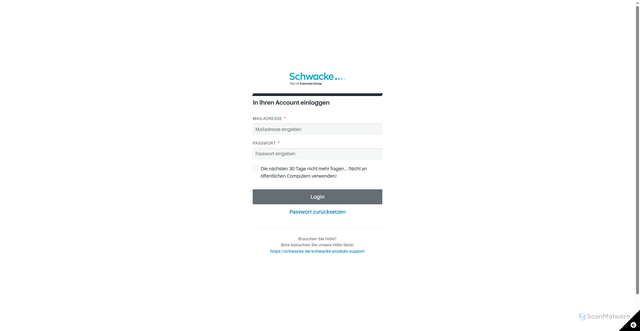 Security scan screenshot of https://de.schwacke.de