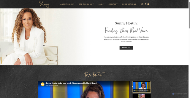 Security scan screenshot of https://sunnyhostin.com/