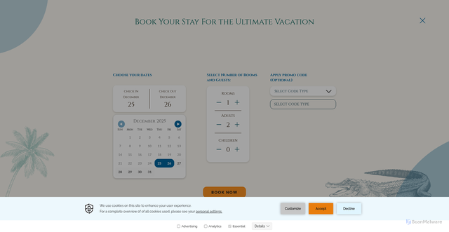 Security scan screenshot of https://www.groveresortorlando.com/