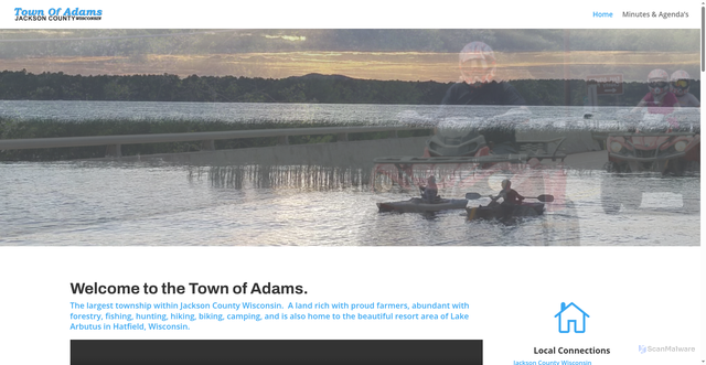 Security scan screenshot of https://townofadamsjacksoncowi.gov/