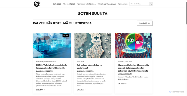 Security scan screenshot of https://sotensuunta.fi