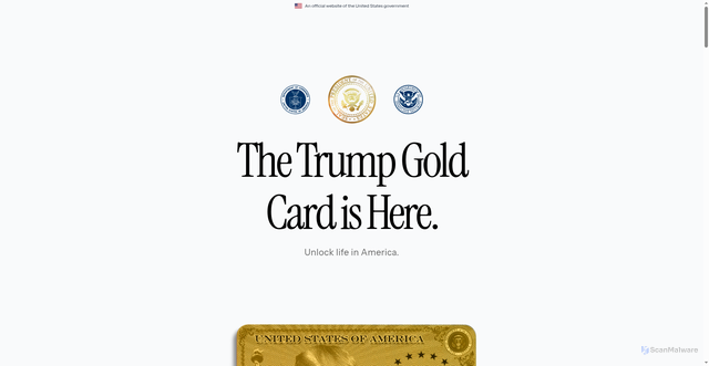 Security scan screenshot of https://trumpcard.gov/