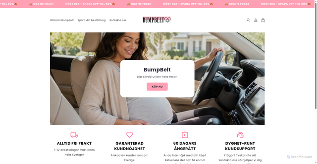 Security scan screenshot of https://bumpbelt.se