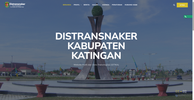 Security scan screenshot of https://distransnaker.katingankab.go.id