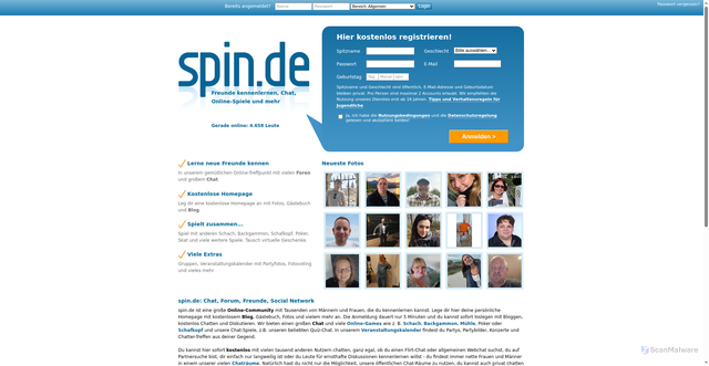 Security scan screenshot of https://p3.spin.de