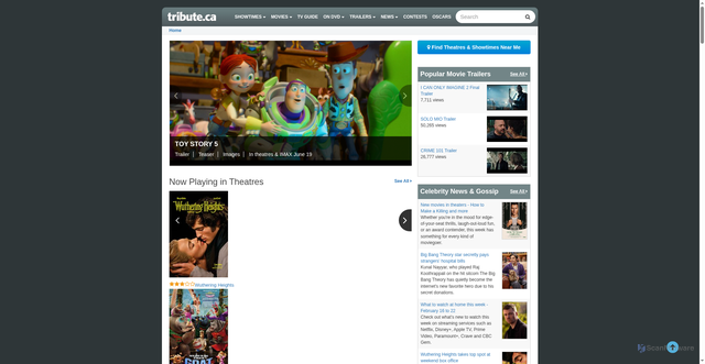 Security scan screenshot of https://tribute.ca