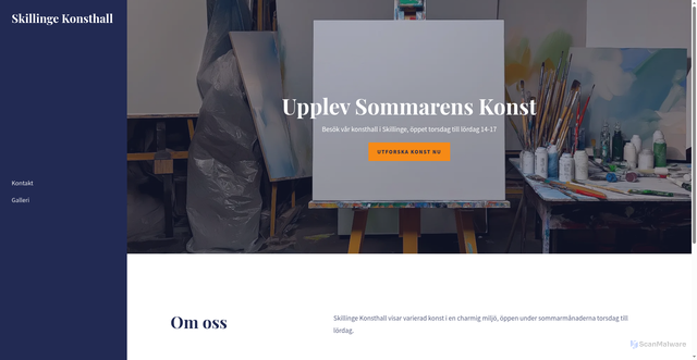 Security scan screenshot of https://skillingekonsthall.se