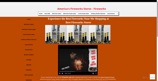 Security scan screenshot of https://www.fireworksstoresonline.com/fireworks-near-me