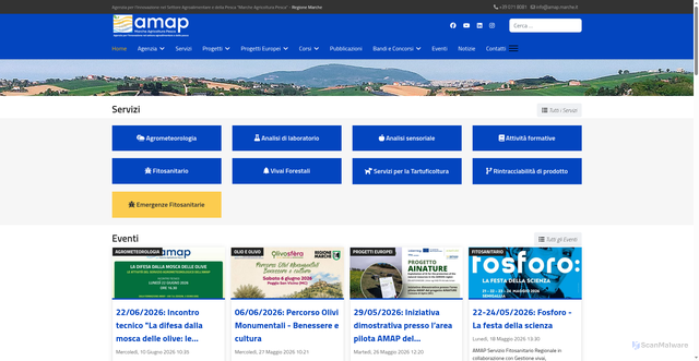 Security scan screenshot of https://www.amap.marche.it